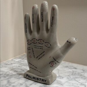 Palmistry Ceramic Hand Sculpture